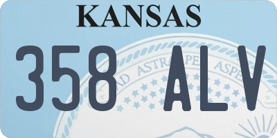 KS license plate 358ALV