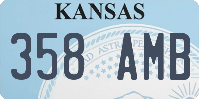 KS license plate 358AMB