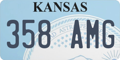 KS license plate 358AMG