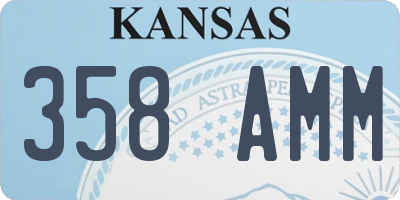 KS license plate 358AMM