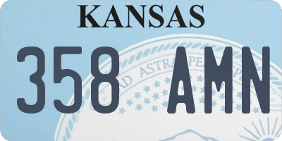 KS license plate 358AMN