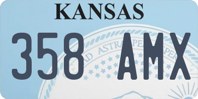 KS license plate 358AMX