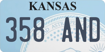 KS license plate 358AND