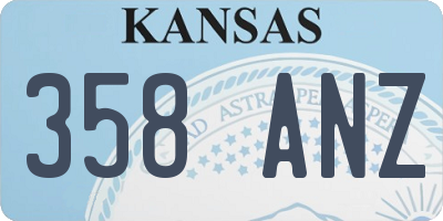 KS license plate 358ANZ