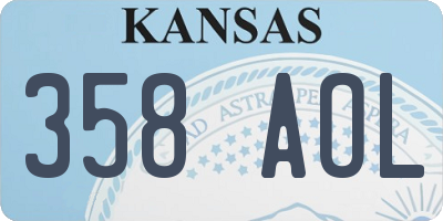 KS license plate 358AOL