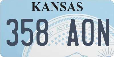 KS license plate 358AON