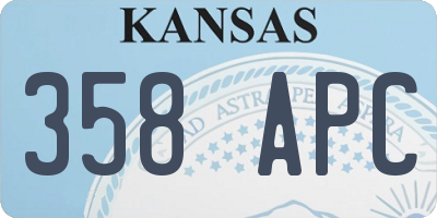KS license plate 358APC
