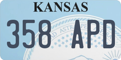 KS license plate 358APD