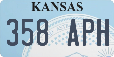KS license plate 358APH