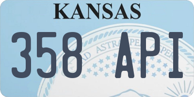 KS license plate 358API