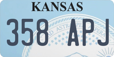 KS license plate 358APJ