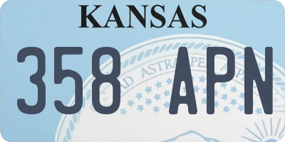 KS license plate 358APN