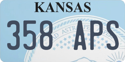 KS license plate 358APS