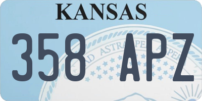 KS license plate 358APZ