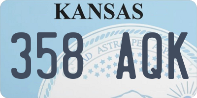 KS license plate 358AQK