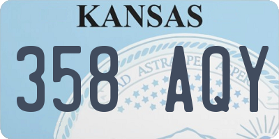 KS license plate 358AQY