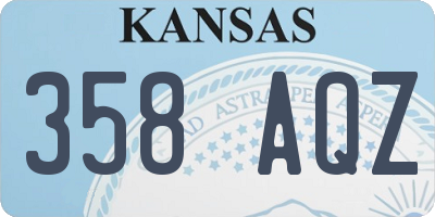 KS license plate 358AQZ