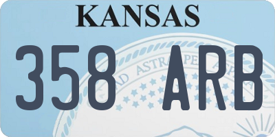 KS license plate 358ARB
