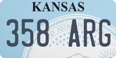 KS license plate 358ARG