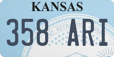 KS license plate 358ARI