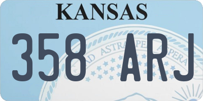 KS license plate 358ARJ