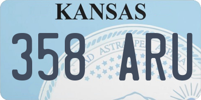 KS license plate 358ARU