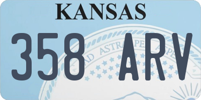 KS license plate 358ARV