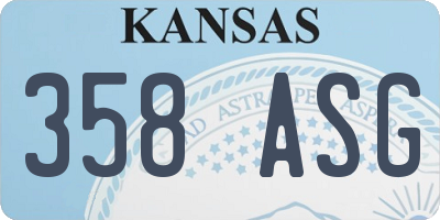 KS license plate 358ASG
