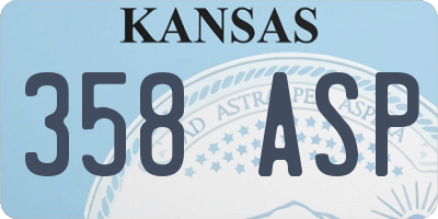 KS license plate 358ASP