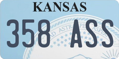 KS license plate 358ASS