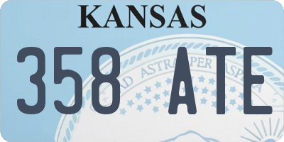 KS license plate 358ATE