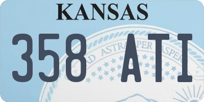 KS license plate 358ATI