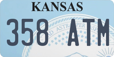 KS license plate 358ATM