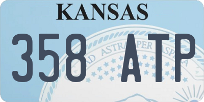 KS license plate 358ATP