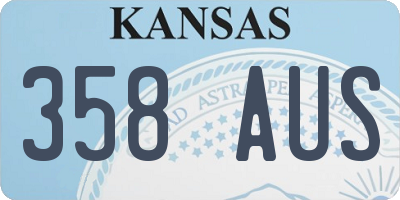KS license plate 358AUS