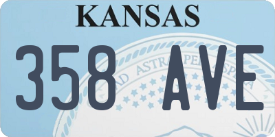 KS license plate 358AVE