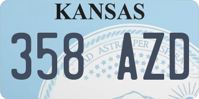 KS license plate 358AZD