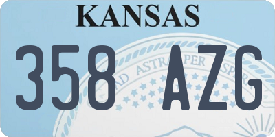 KS license plate 358AZG