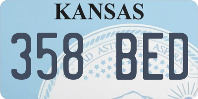KS license plate 358BED