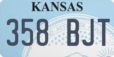 KS license plate 358BJT