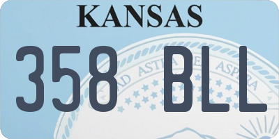 KS license plate 358BLL