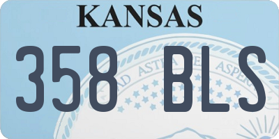 KS license plate 358BLS