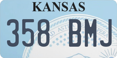 KS license plate 358BMJ
