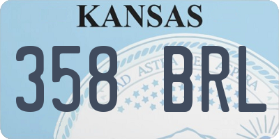 KS license plate 358BRL