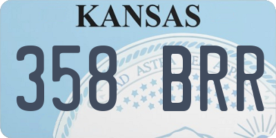 KS license plate 358BRR