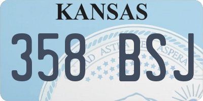 KS license plate 358BSJ