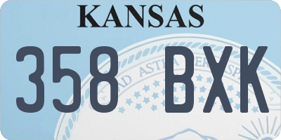 KS license plate 358BXK