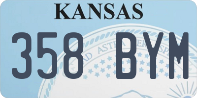 KS license plate 358BYM