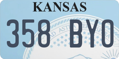 KS license plate 358BYO