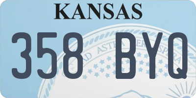 KS license plate 358BYQ